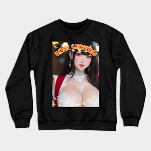 Merry Christmas Anime Girl Cosplay Xmas Cute Christmas Girl Crewneck Sweatshirt